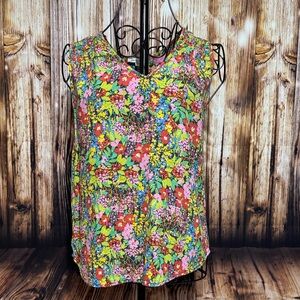 Floral Sleeveless Women's Blouse